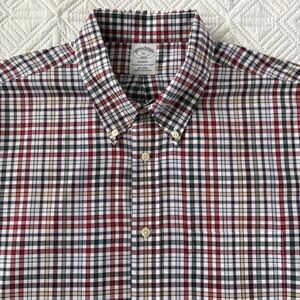 Brooks Brothers Regent  Non-Iron All Cotton Plaid Shirt Multi Colored Size XL